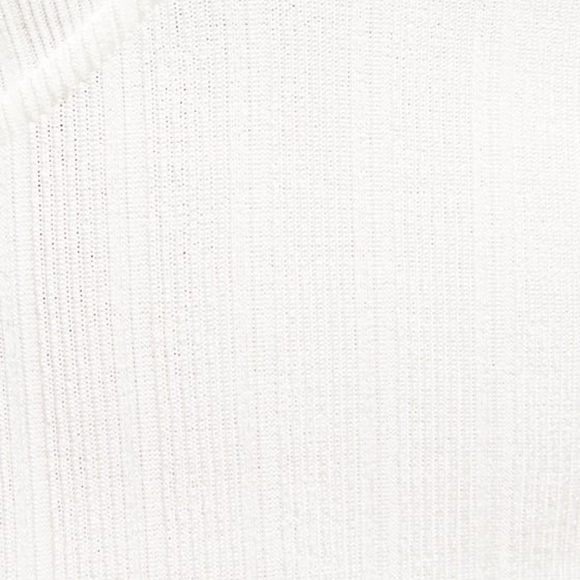 Zara Ribbed White Cropped Top L  711/T - Picture 6 of 6